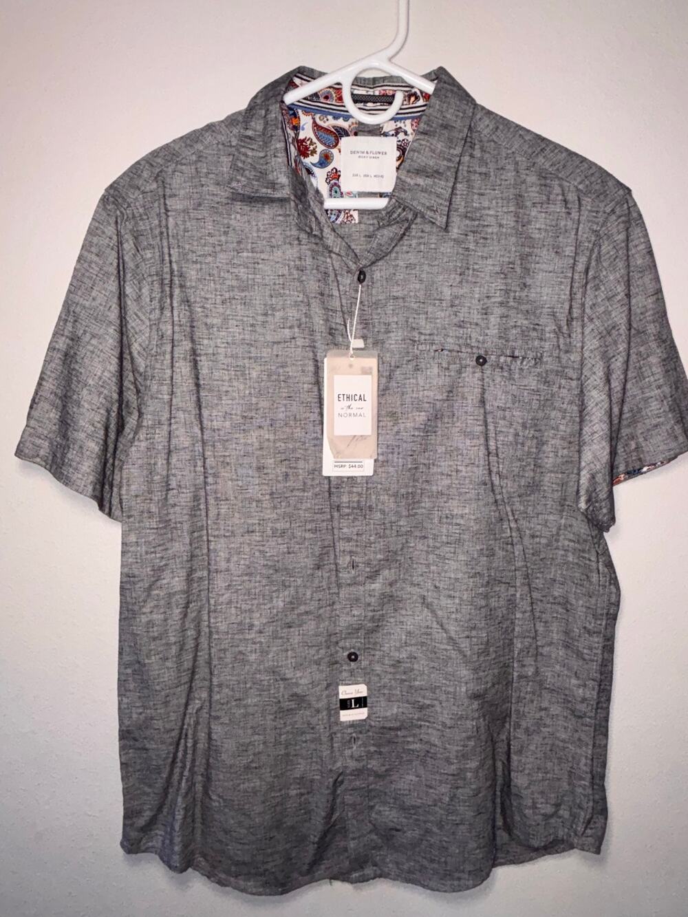 Denim & Flower Mens Button Up Shirt